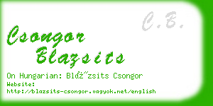 csongor blazsits business card